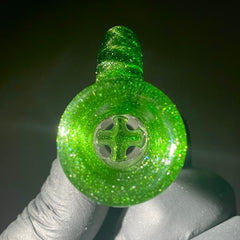 OJ Flame - Diapositiva verde Stardust de 18 mm con 4 orificios
