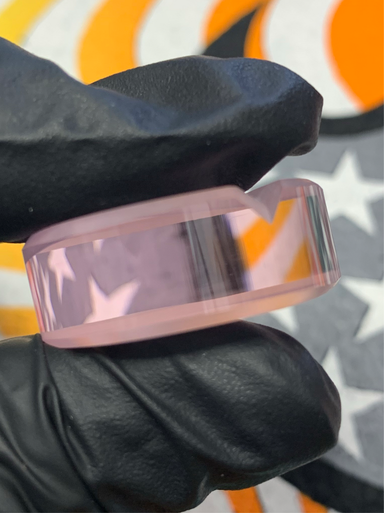STR8 Glass - Tapa de moneda giratoria de cuarzo rosa