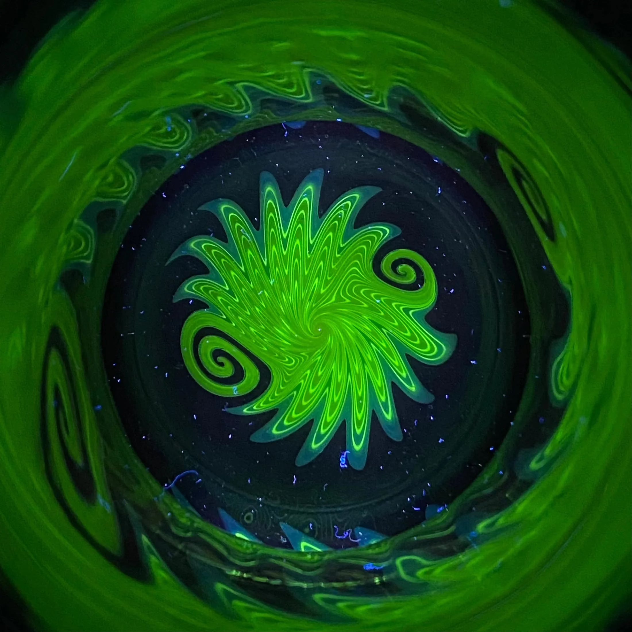 Erik Anders - Fully Worked Purple And Green Wig Wag Cup