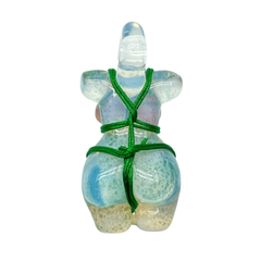 Glass By Ariel - Grassy Garden Goddess Torso Pendant