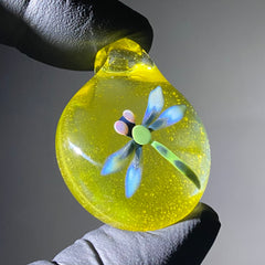 Florin Glass -  Lemondrop Dragonfly Pendant