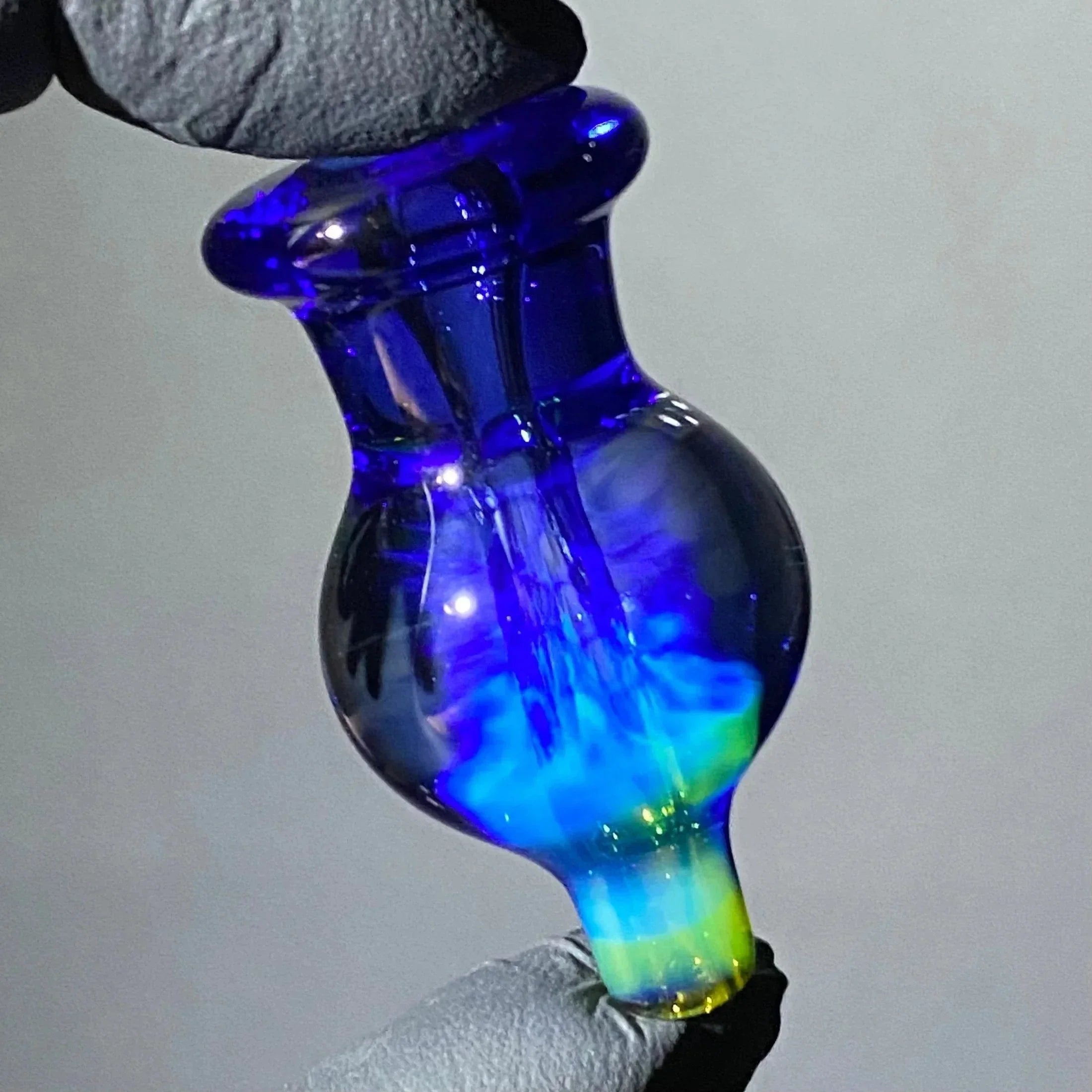 Beak Glass - Blue Dream & Northstar Yellow Bubble Cap