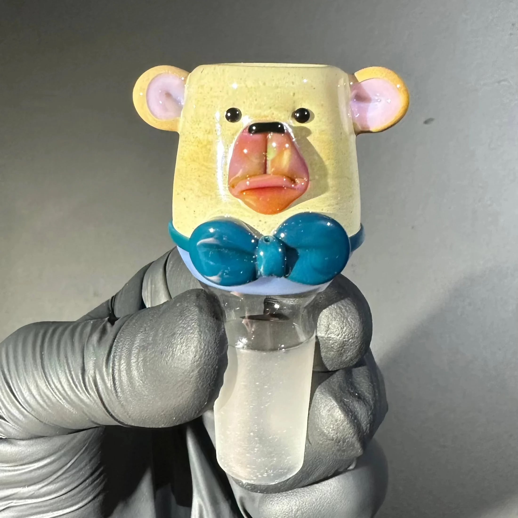 Trina Caterina - Turquoise Tie & Blue Shirt Tan Bear 18mm Slide