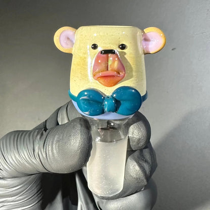 Trina Caterina - Turquoise Tie & Blue Shirt Tan Bear 18mm Slide