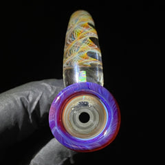 Pho Sco - Rainbow Retti & Amber Purple Horned Opal 14MM Slide