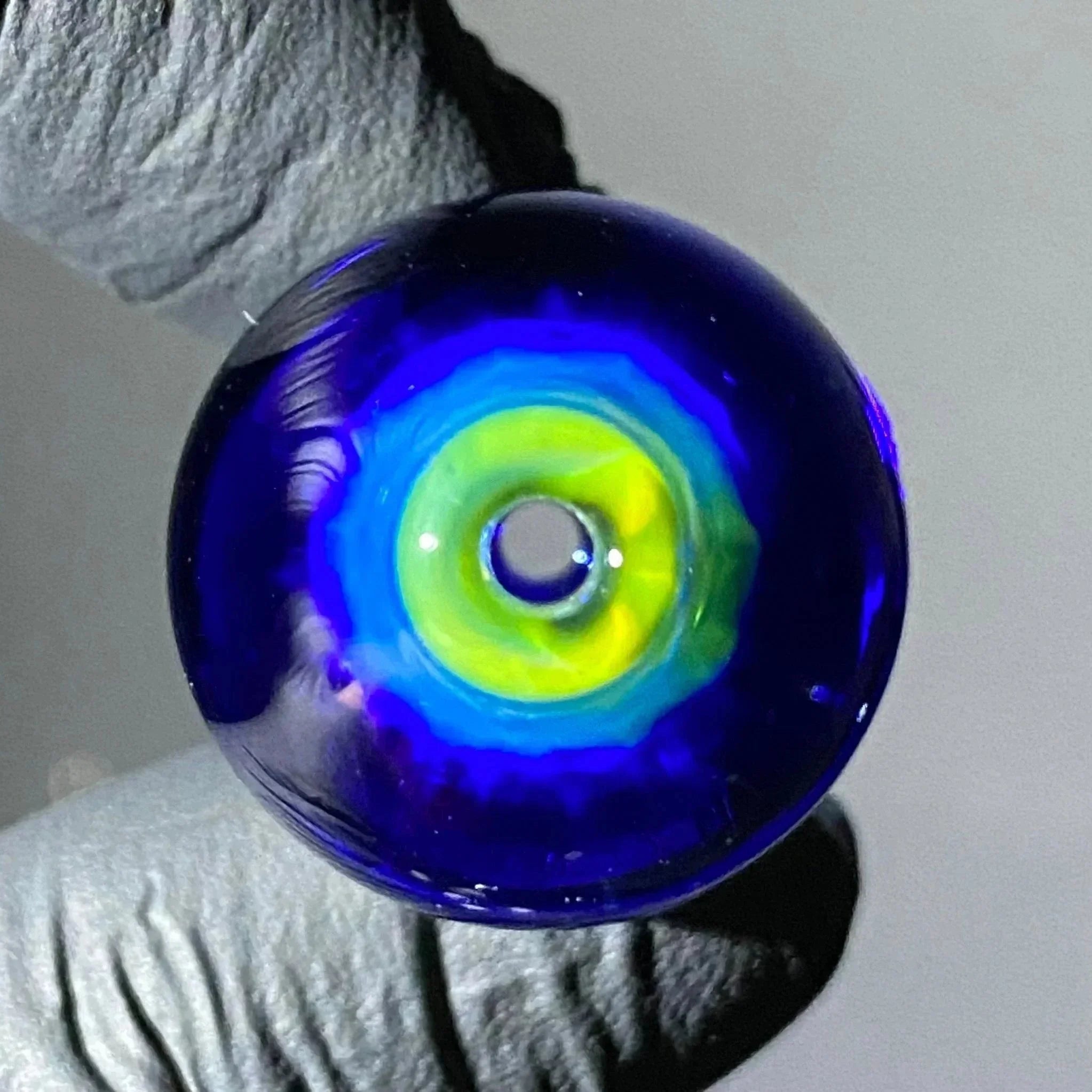 Beak Glass - Blue Dream & Northstar Yellow Bubble Cap