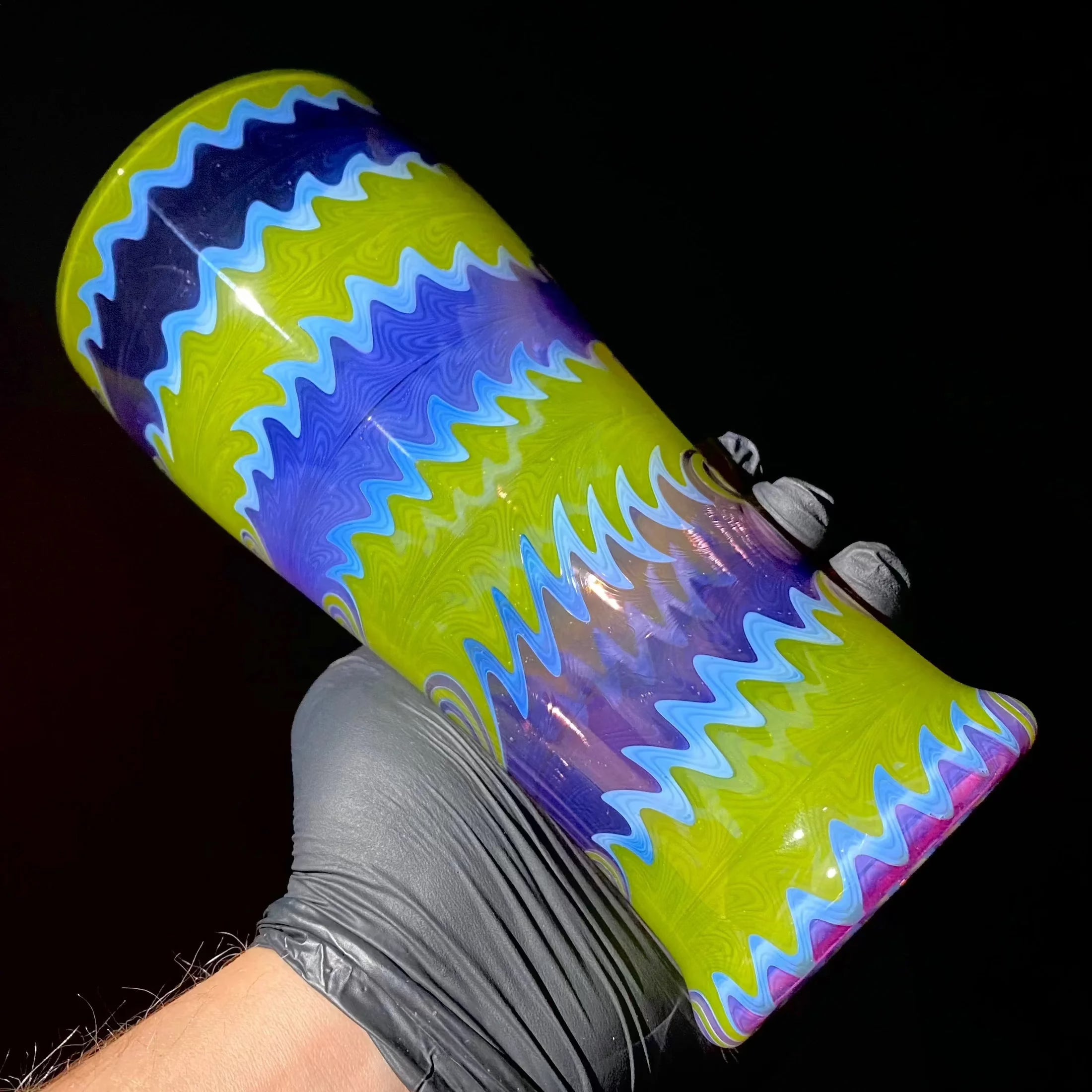 Erik Anders - Fully Worked Purple And Green Wig Wag Cup