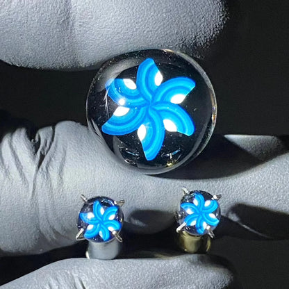 Credo Glass - Blue Seigaiha Top Marble Set