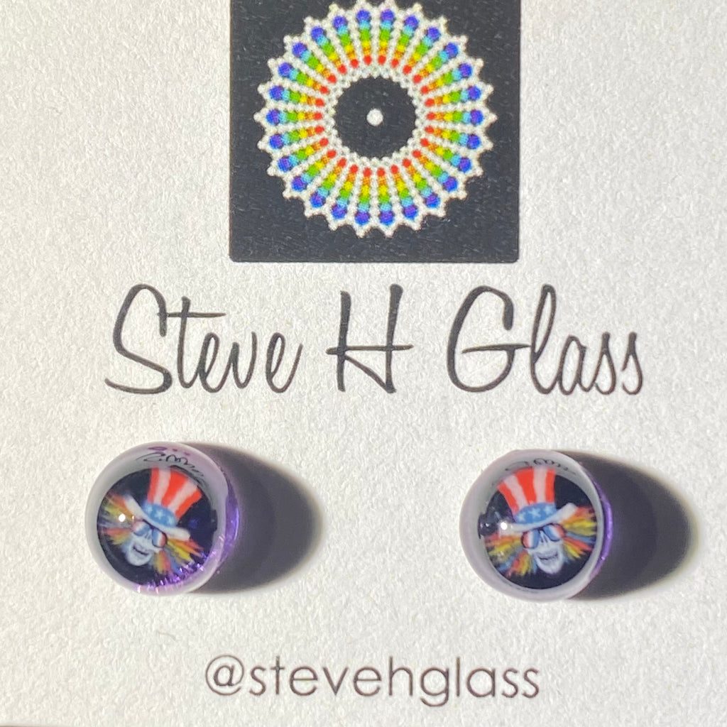 Steve H - Purple Uncle Sam Milli Stud Earrings