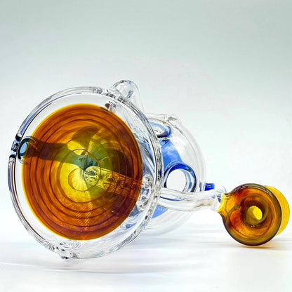 Lid Glass - Light Cobalt & Amber Purple Lidcycler