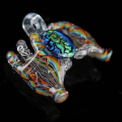 Goober Gabe x Dichroic Images - Zanfrico Dancing Bear Double Handed Pendant