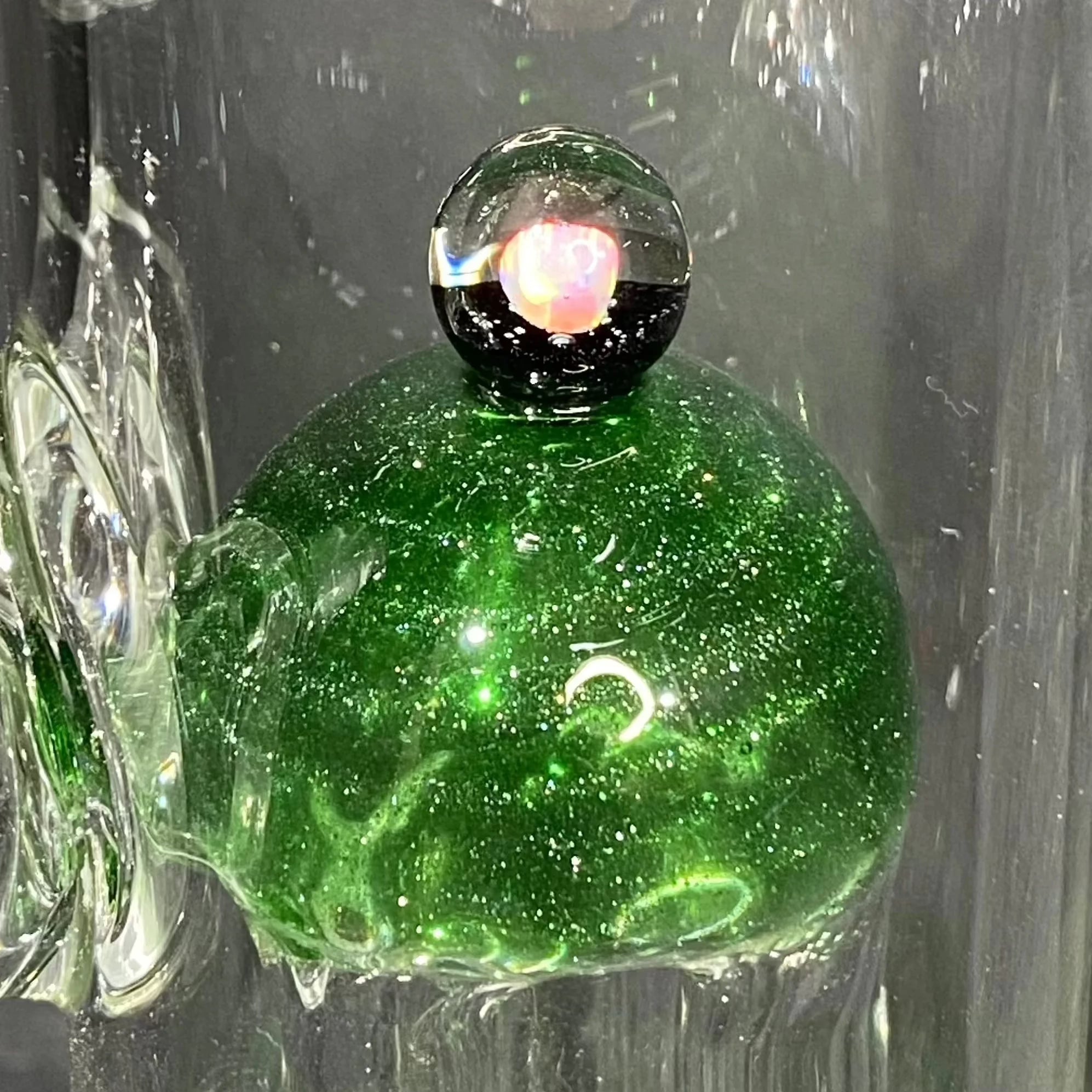 OJ Flame - Green Stardust 16" 4 Arm Straight Tube