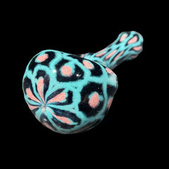 Hoffman Glass - Teal Funky Leopard Spoon