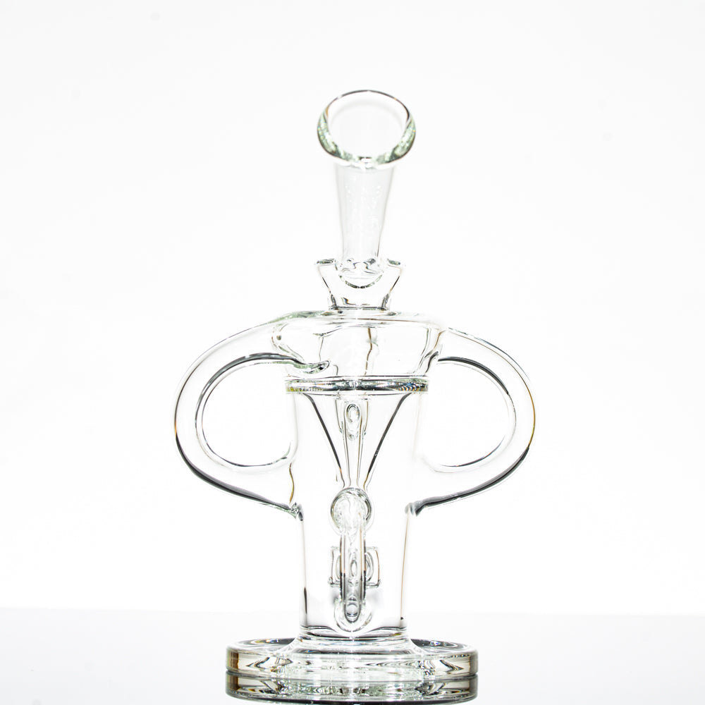 Stevie P - 10mm Clear Double Uptake Klein Recycler