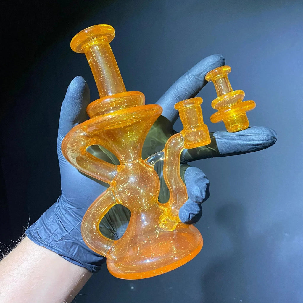 Blob Glass - Hot Sauce Recycler w/ Matching Spinner Cap