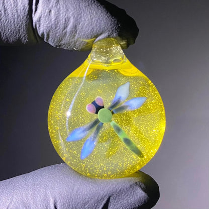 Florin Glass - Lemondrop Dragonfly Pendant