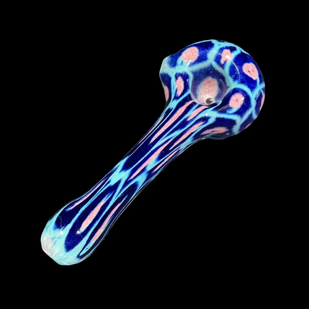 Hoffman Glass - Blue Funky Leopard Spoon