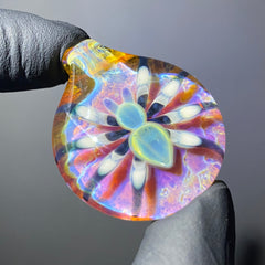 Florin Glass -  Fume and Amber Spider Pendant