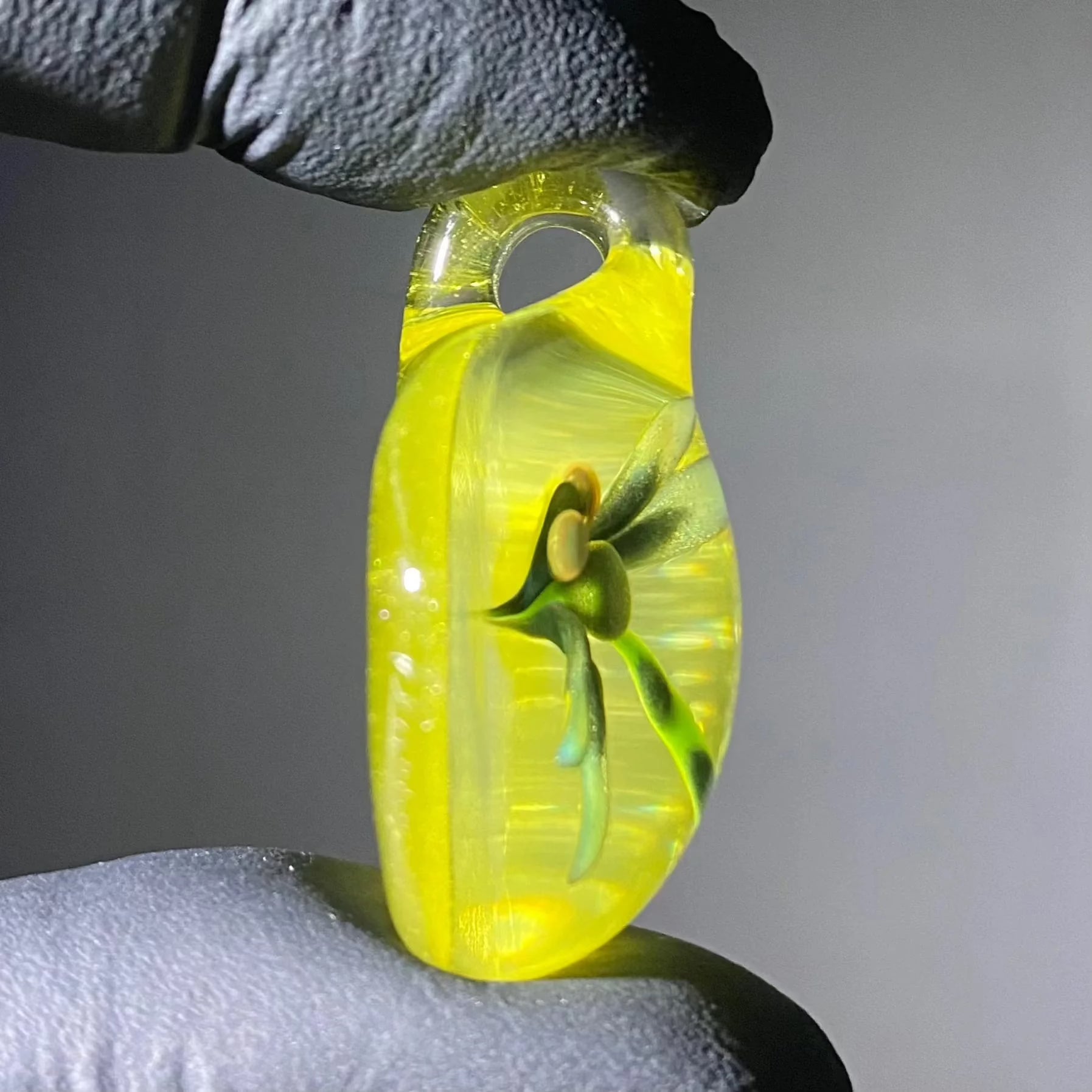 Florin Glass - Lemondrop Dragonfly Pendant
