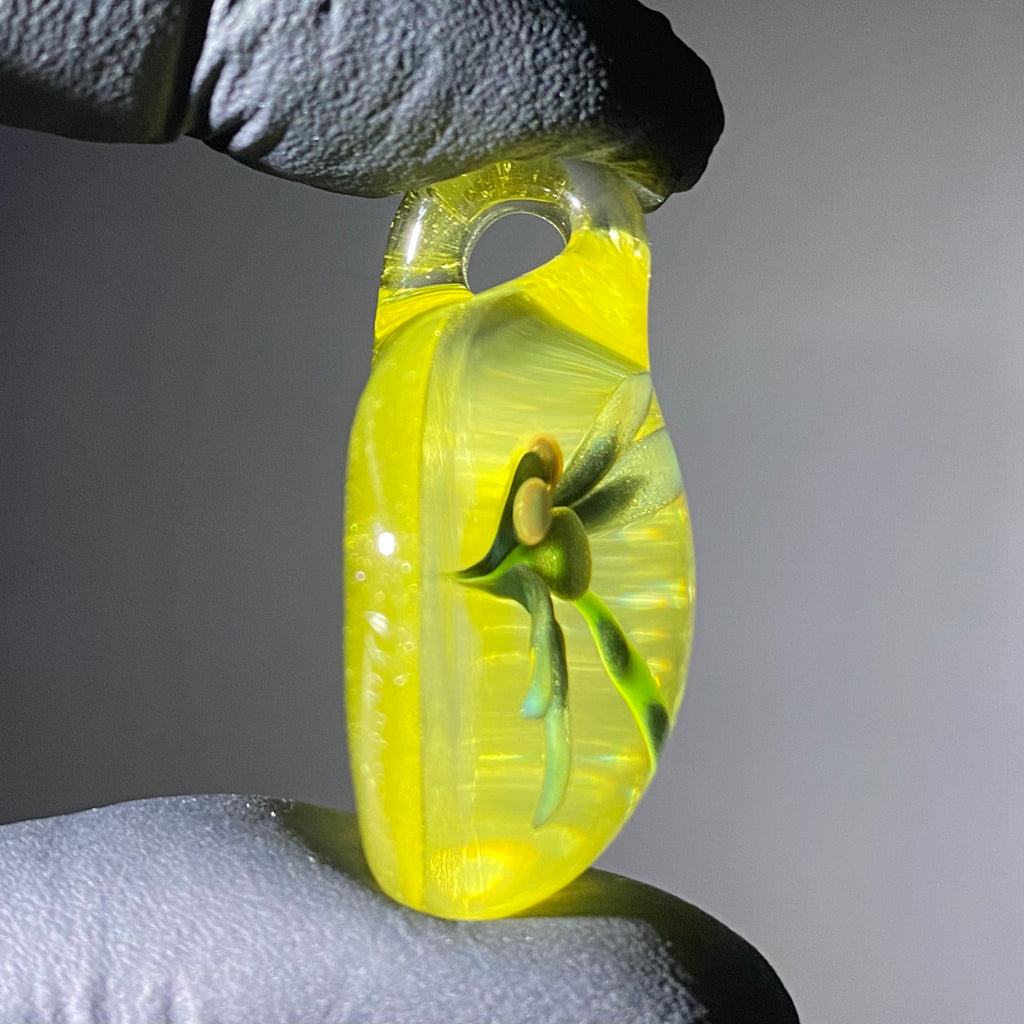 Florin Glass -  Lemondrop Dragonfly Pendant