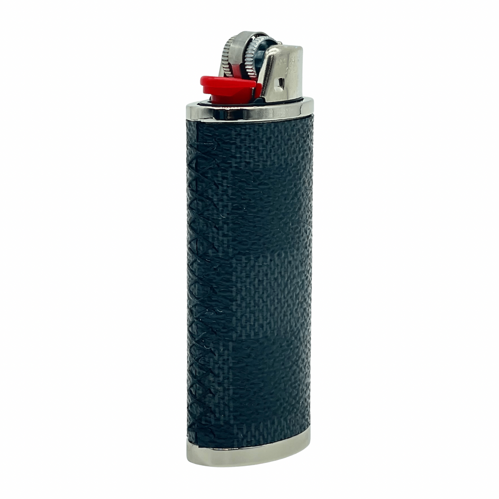 Bic Lighter Case Louis Vuitton Black w/ Gray Letters - Glass Stache DC