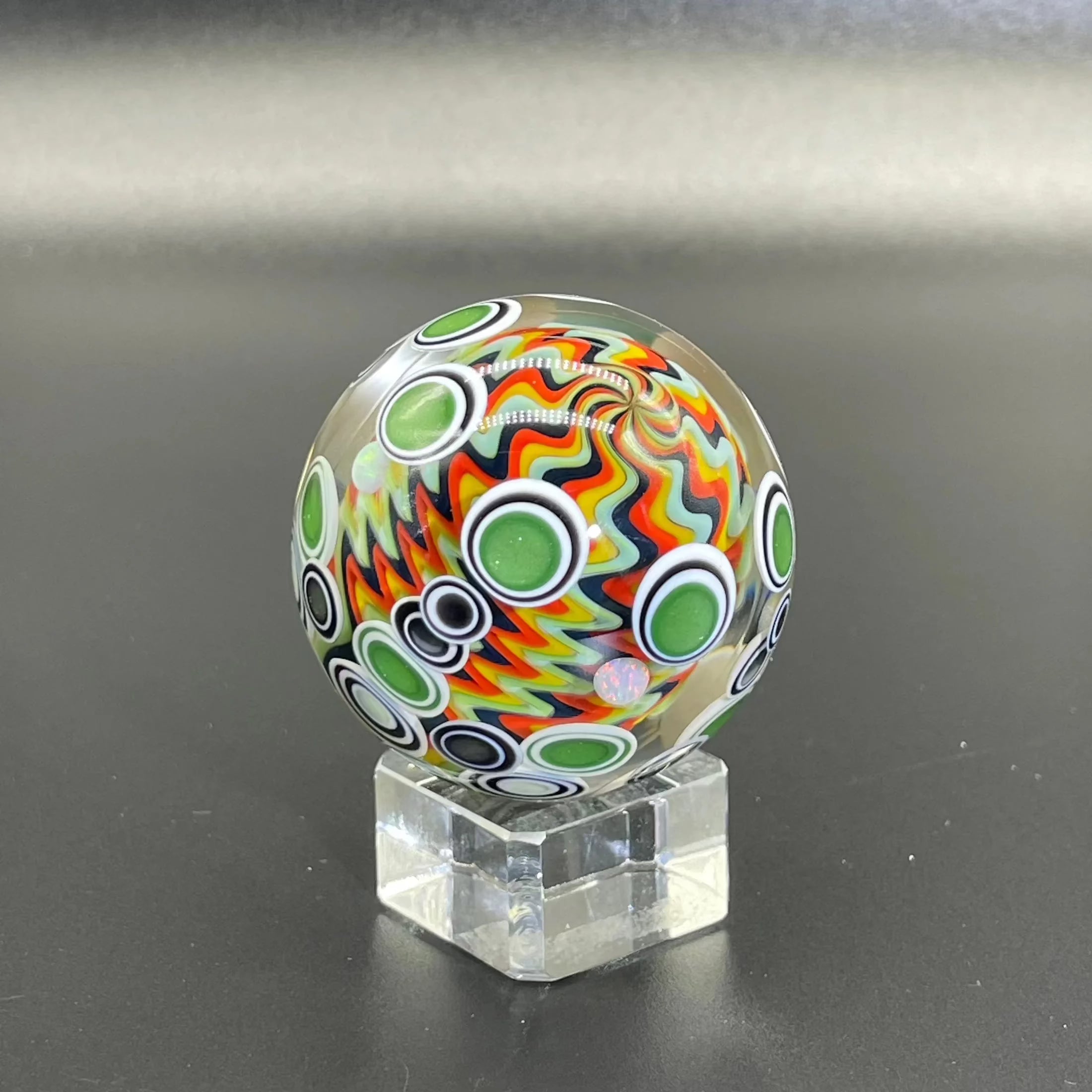 Joshuah Miblife Justice - Opal Wig Wag Dotstack 45MM Marble