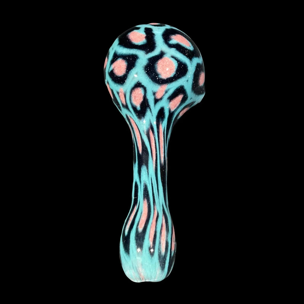 Hoffman Glass - Teal Funky Leopard Spoon