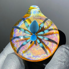 Florin Glass -  Blue Spider Pendant