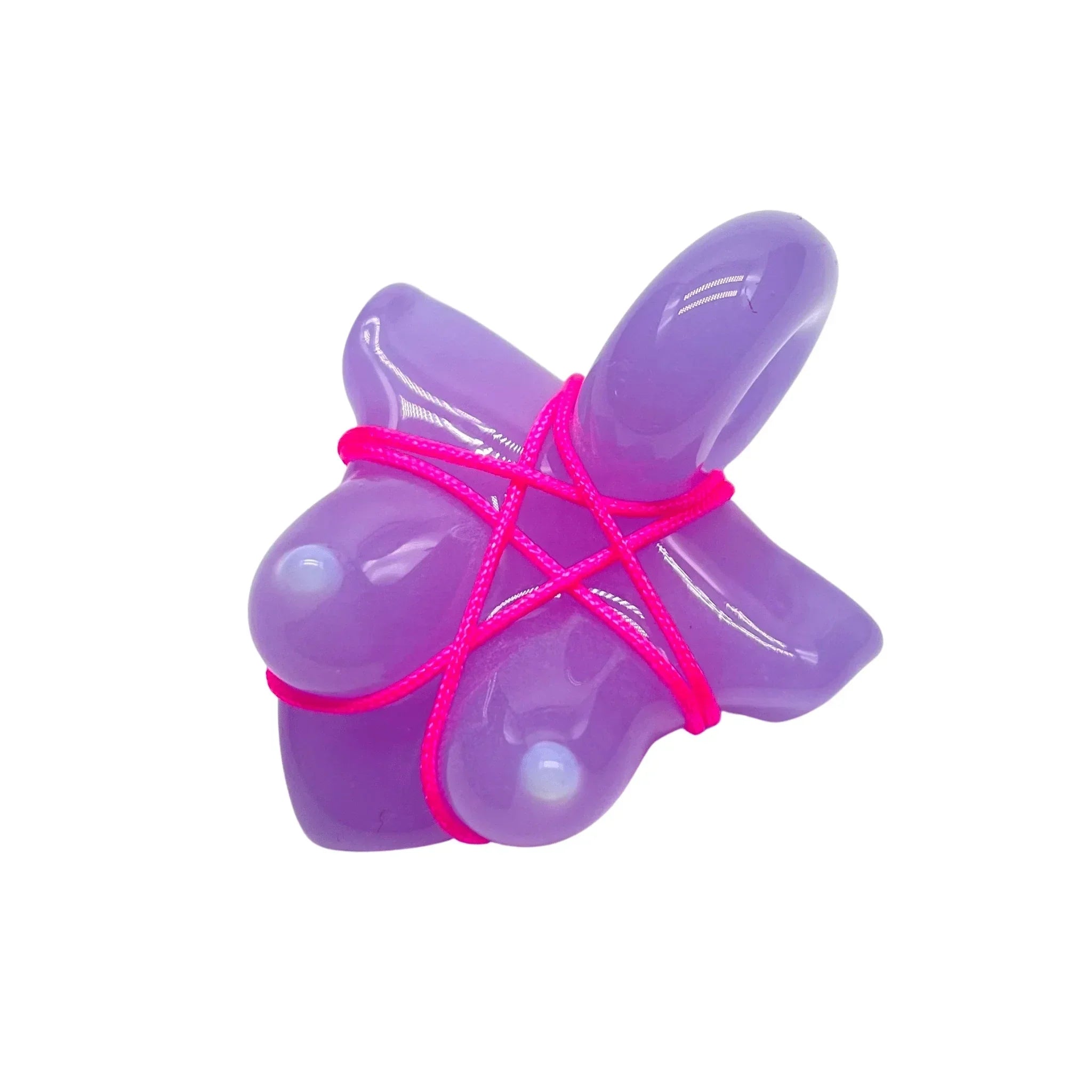 Glass By Ariel - Cotton Candy & Lotus Bust Pendant