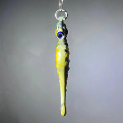 2022 Ornament Drop: Florin Glass - Moss and Citrine Seahorse