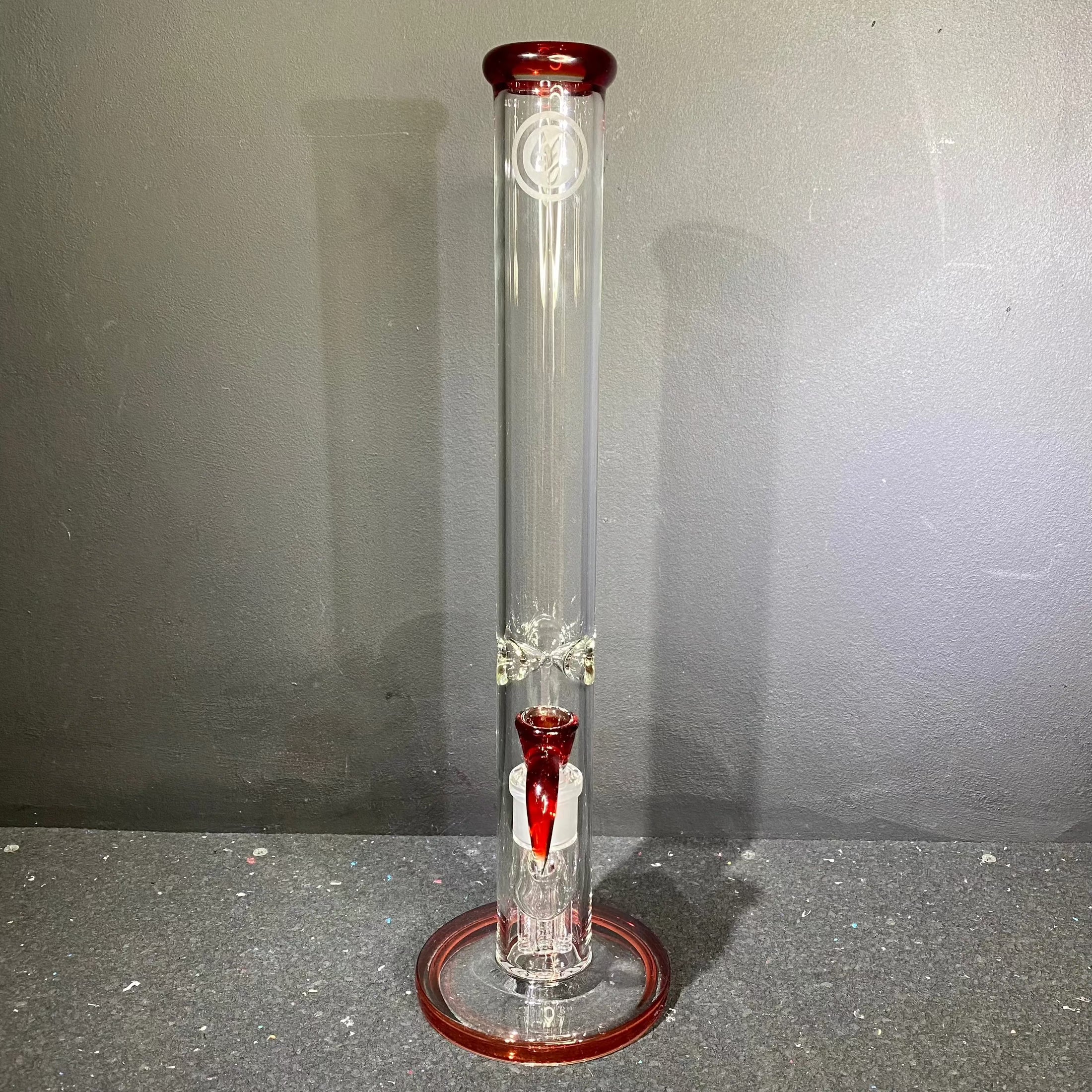 OJ Flame - Light Red Elvis 16" 4 Arm Straight Tube