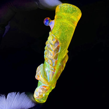 Mr. Gray - Green Dichro Leaf Chillum