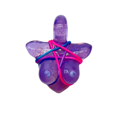 Glass By Ariel - Pink Slyme & Lotus Bust Pendant