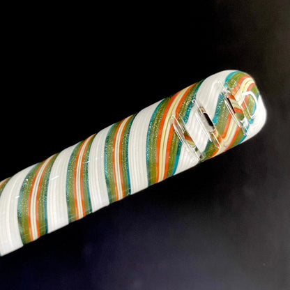 OJ Flame - Green Slyme & Unobtainum Linework 16" Beaker w/ Ash Catcher