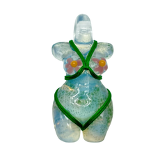 Glass By Ariel - Grassy Garden Goddess Torso Pendant