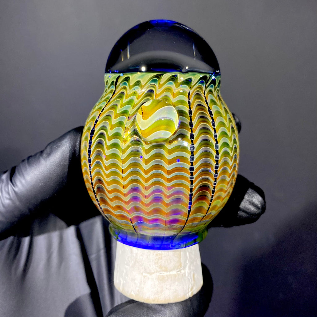 Justin Galante - Cobalt & Fume XL Round Traveler Nuggifier Jar