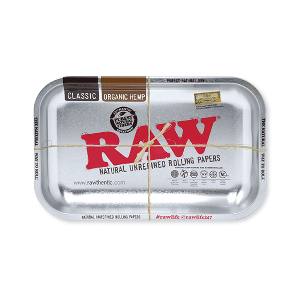 RAW Rolling Tray Small - Metallic Silver