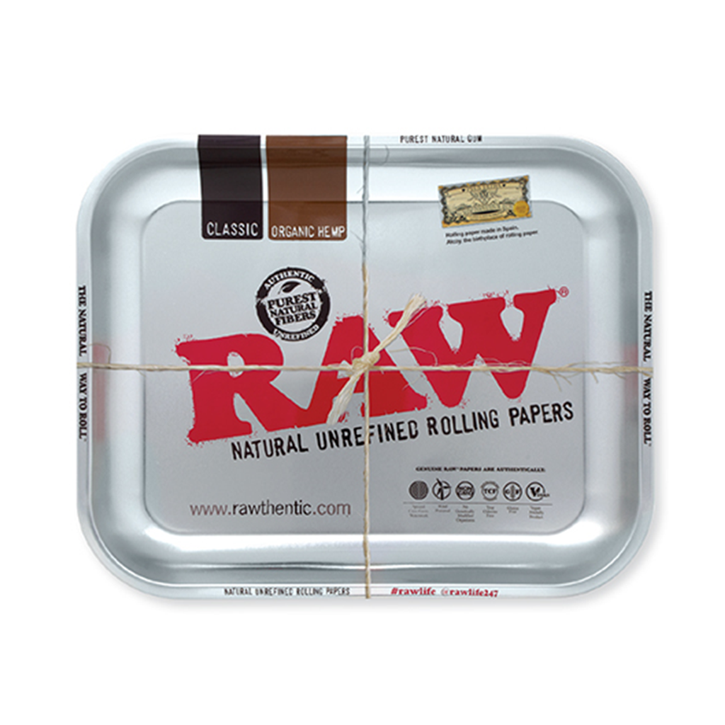 RAW - Rolling Tray Large - Metallic Silver